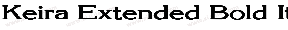Keira Extended Bold Italic字体转换